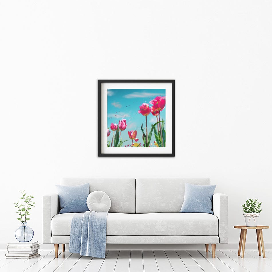 Tulip Meadow Framed Art Print wall art product Aimee Linzi
