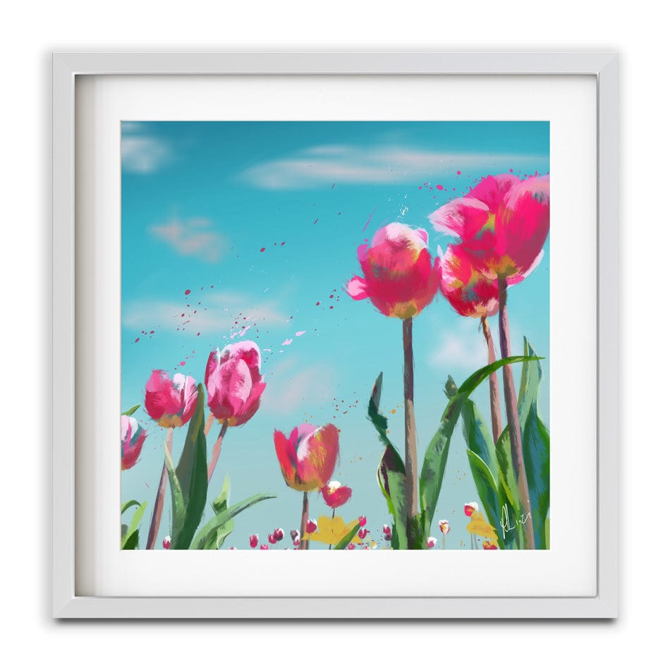 Tulip Meadow Framed Art Print wall art product Aimee Linzi