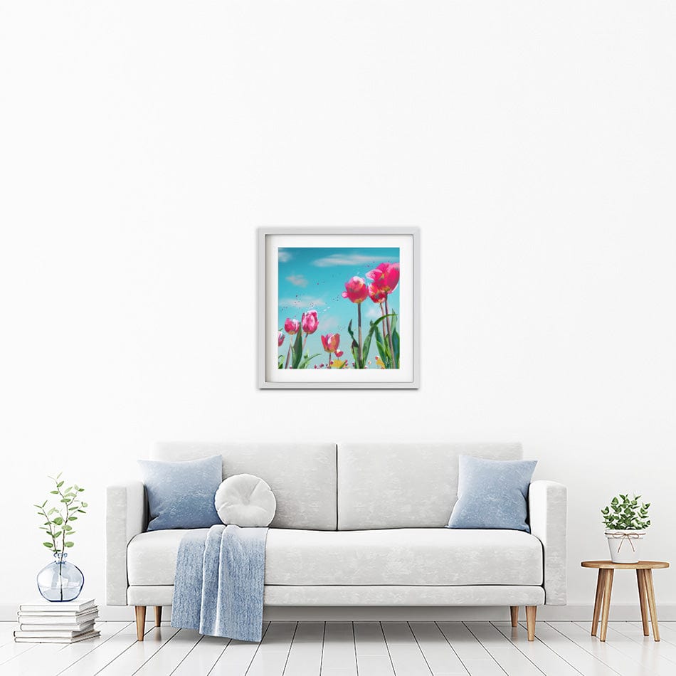 Tulip Meadow Framed Art Print wall art product Aimee Linzi