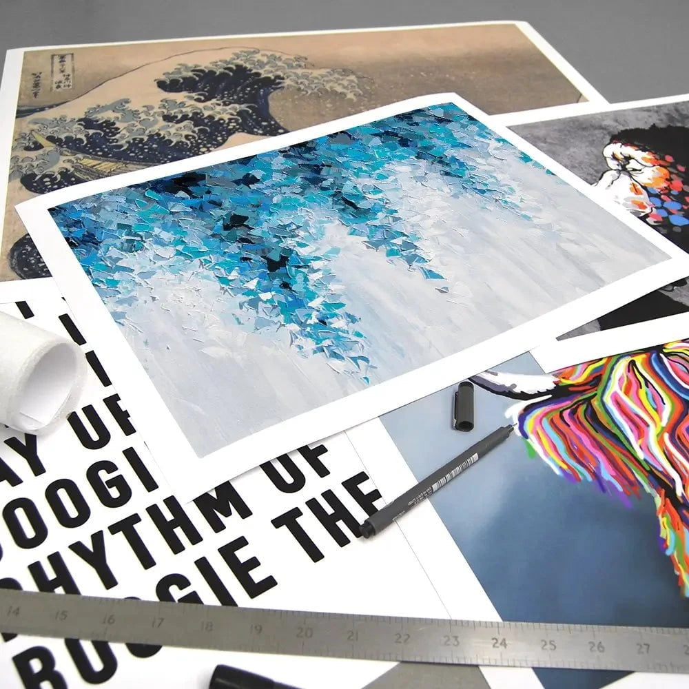 Tumbling Blue Abstract Art Print Tumbling Blue Abstract Art Print wall art product Olga Tkachyk