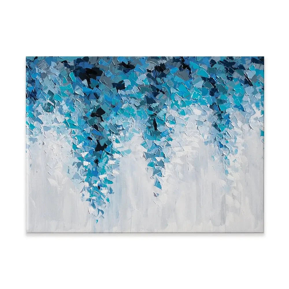 Tumbling Blue Abstract Canvas Print Tumbling Blue Abstract Canvas Print wall art product Olga Tkachyk