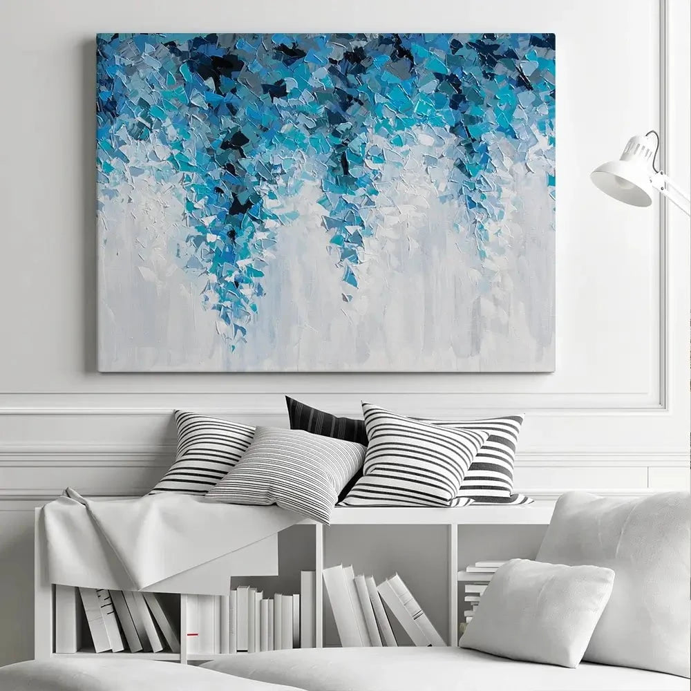 Tumbling Blue Abstract Canvas Print Tumbling Blue Abstract Canvas Print wall art product Olga Tkachyk