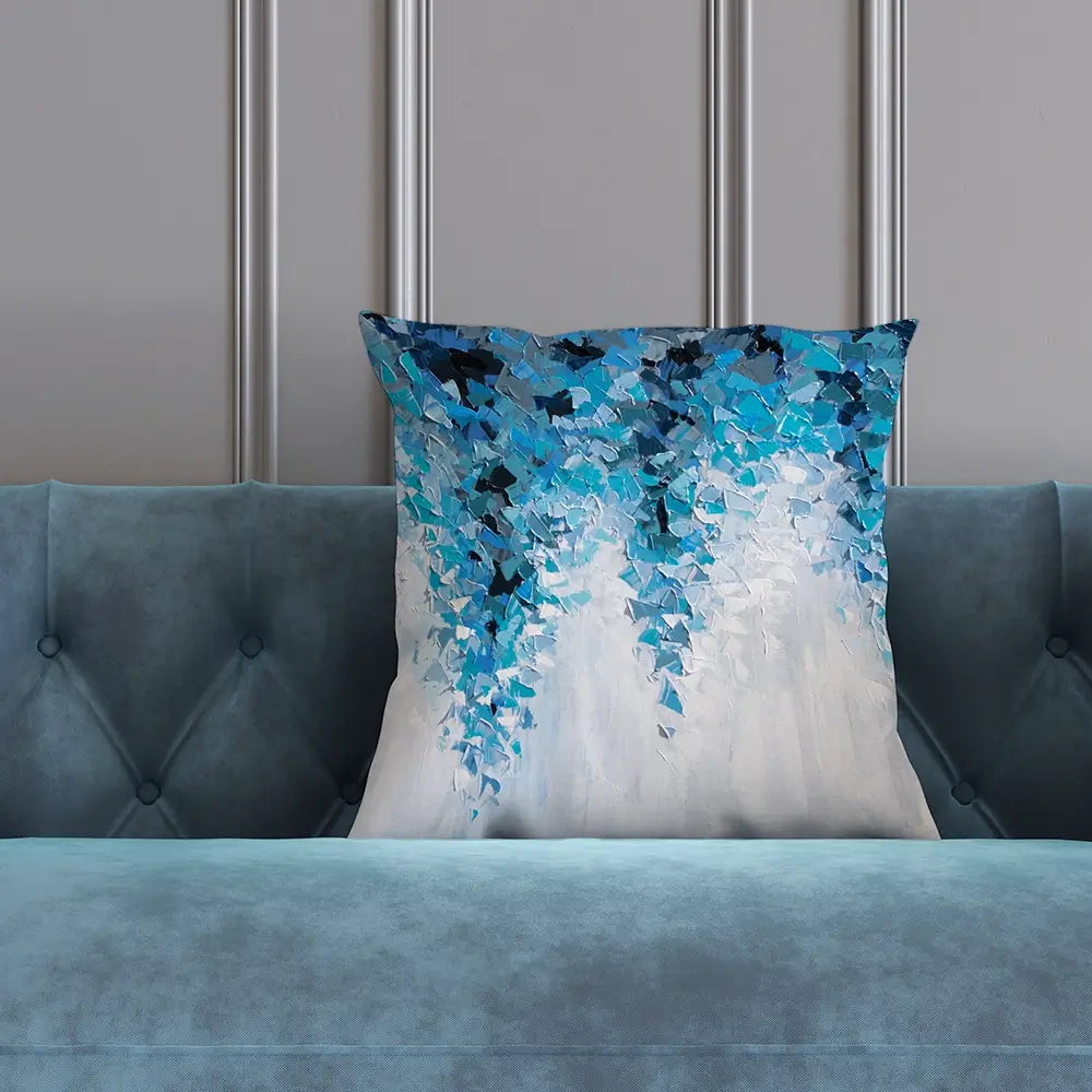 Tumbling Blue Abstract Cushion Tumbling Blue Abstract Cushion wall art product Olga Tkachyk