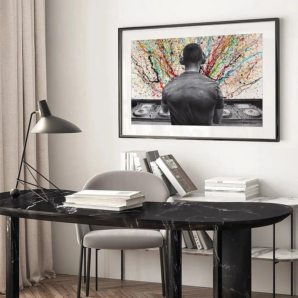 Turn it up DJ Framed Art Print Turn it up DJ Framed Art Print wall art product Ashvin Harrison