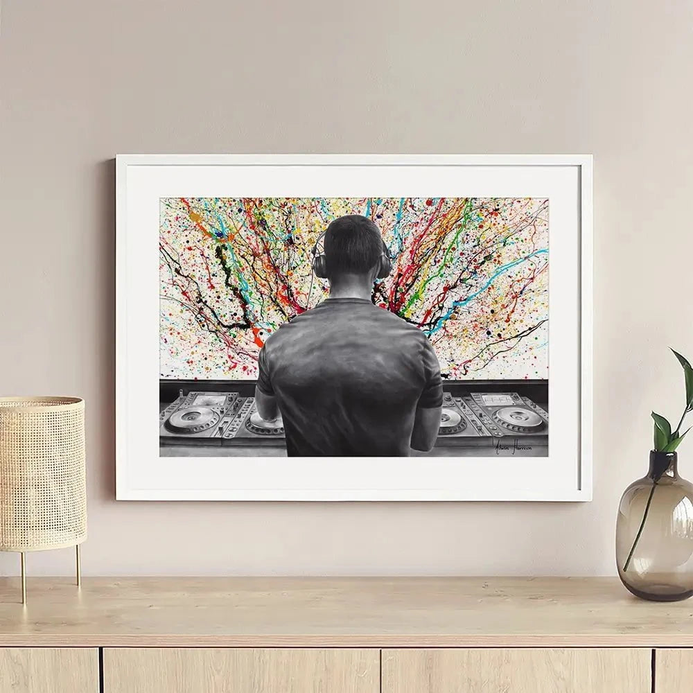 Turn it up DJ Framed Art Print Turn it up DJ Framed Art Print wall art product Ashvin Harrison