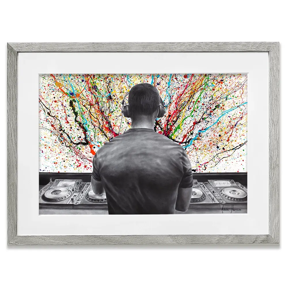 Turn it up DJ Framed Art Print Turn it up DJ Framed Art Print wall art product Ashvin Harrison