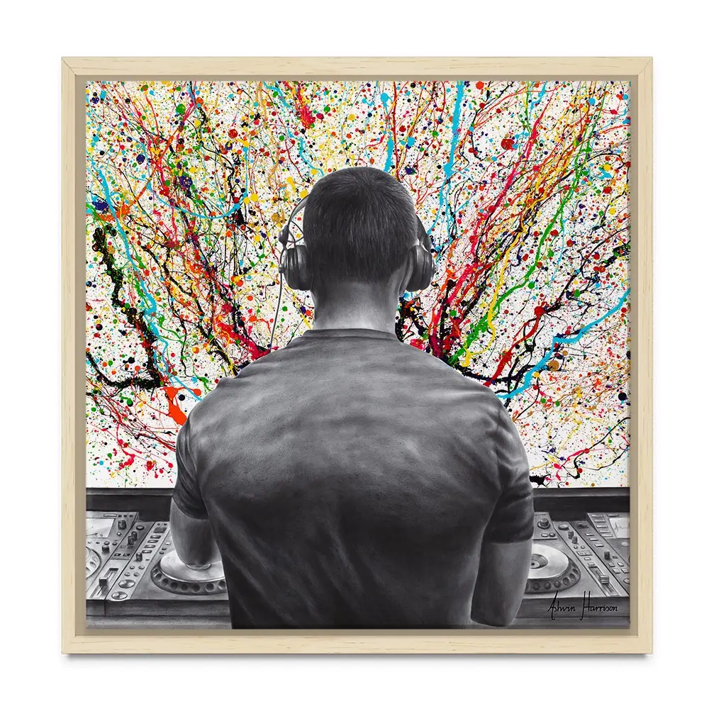 Turn It Up DJ Square Canvas Print Turn It Up DJ Square Canvas Print wall art product Ashvin Harrison