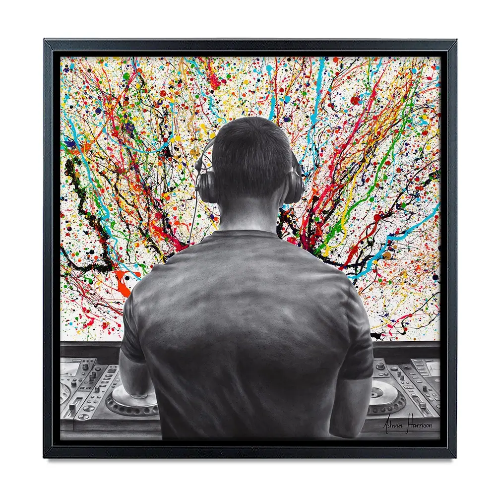 Turn It Up DJ Square Canvas Print Turn It Up DJ Square Canvas Print wall art product Ashvin Harrison