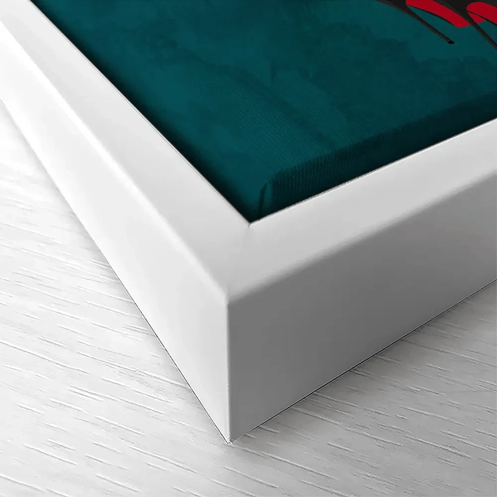 Turquoise Cheetah Wearing Heels Canvas Print Turquoise Cheetah Wearing Heels Canvas Print wall art product Sarah Manovski