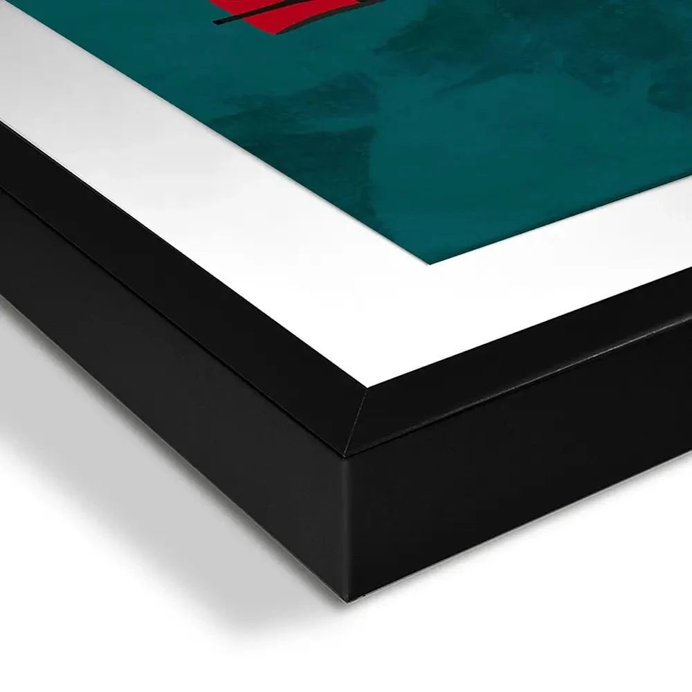 Turquoise Tiger Wearing Heels Framed Art Print Turquoise Tiger Wearing Heels Framed Art Print wall art product Sarah Manovski