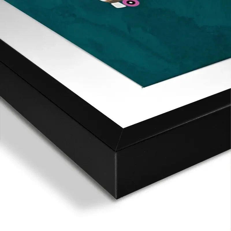 Turquoise Zebra Roller Skating Framed Art Print Turquoise Zebra Roller Skating Framed Art Print wall art product Sarah Manovski