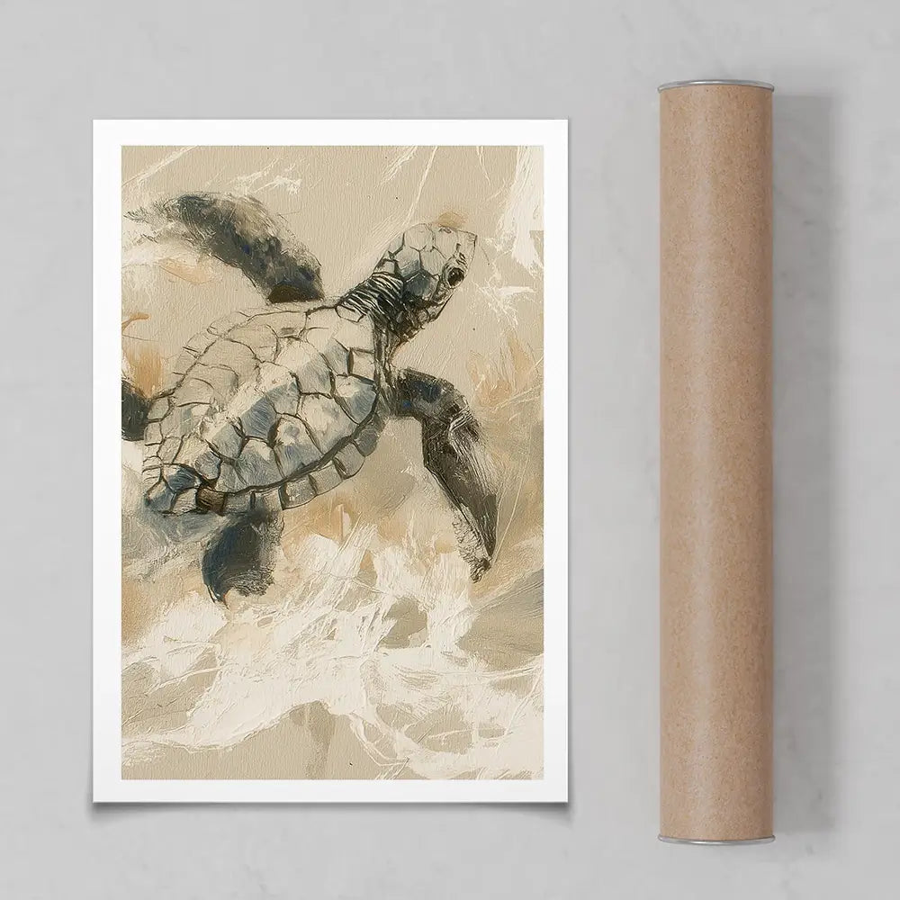 Turtle Life Art Print Turtle Life Art Print wall art product Chromatic Storm Studio