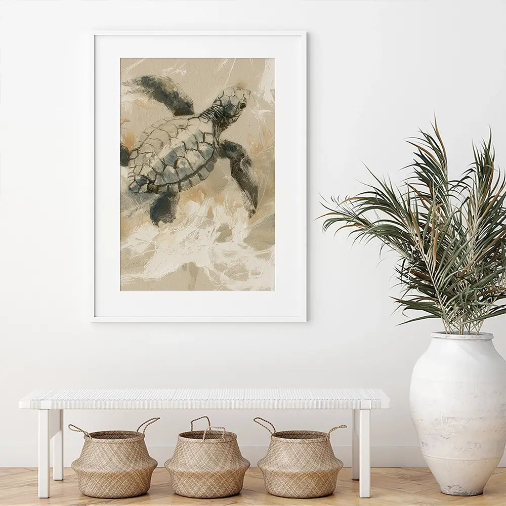 Turtle Life Framed Art Print Turtle Life Framed Art Print wall art product Chromatic Storm Studio