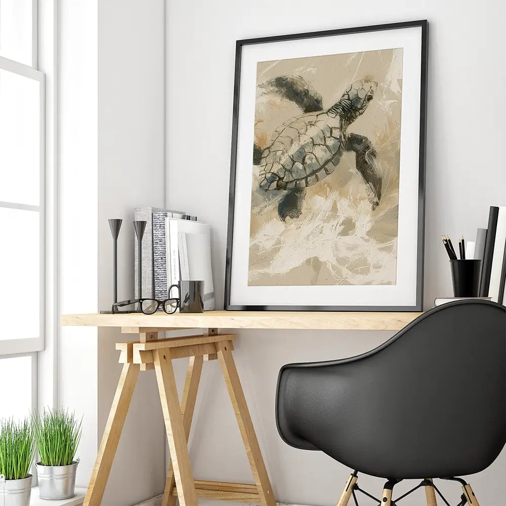 Turtle Life Framed Art Print Turtle Life Framed Art Print wall art product Chromatic Storm Studio