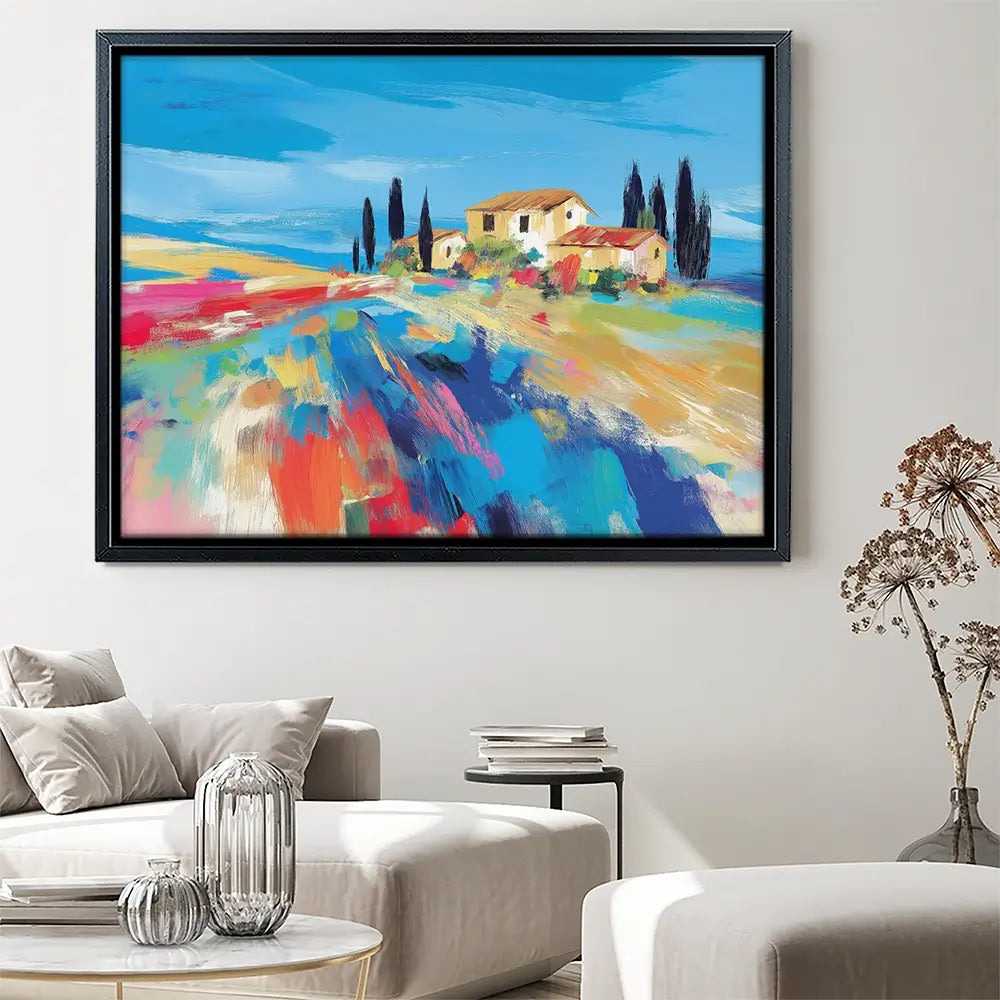 Tuscan Hilltop At Noon Canvas Print Tuscan Hilltop At Noon Canvas Print wall art product Chromatic Storm Studio
