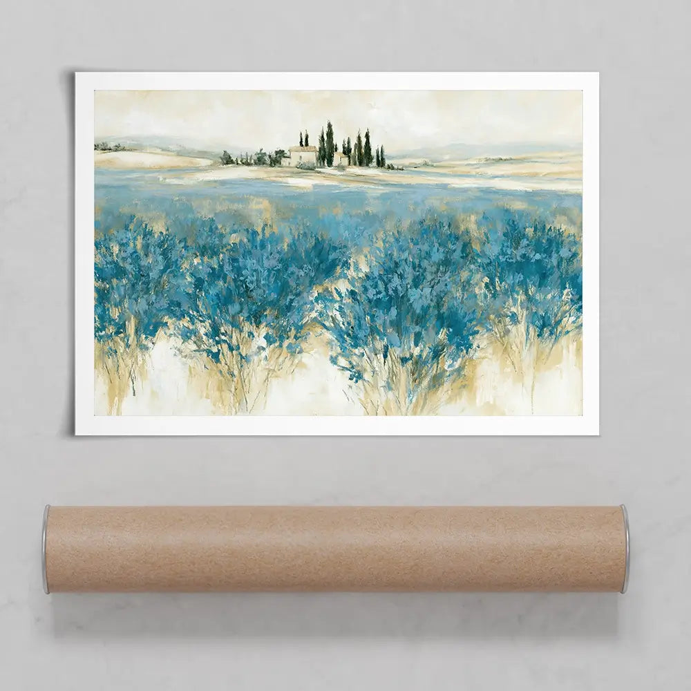 Tuscan Lavender Field Horizon Art Print Tuscan Lavender Field Horizon Art Print wall art product Chromatic Storm Studio