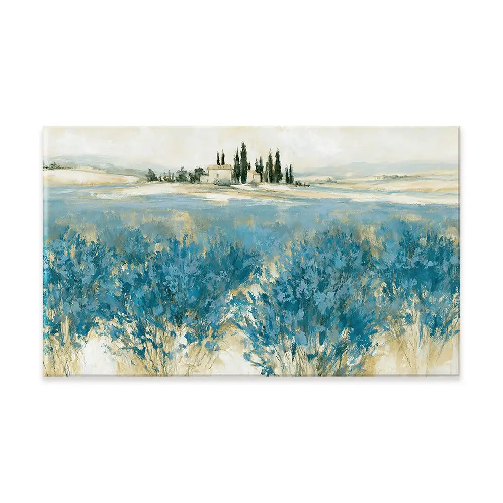 Tuscan Lavender Field Horizon Canvas Print Tuscan Lavender Field Horizon Canvas Print wall art product Chromatic Storm Studio