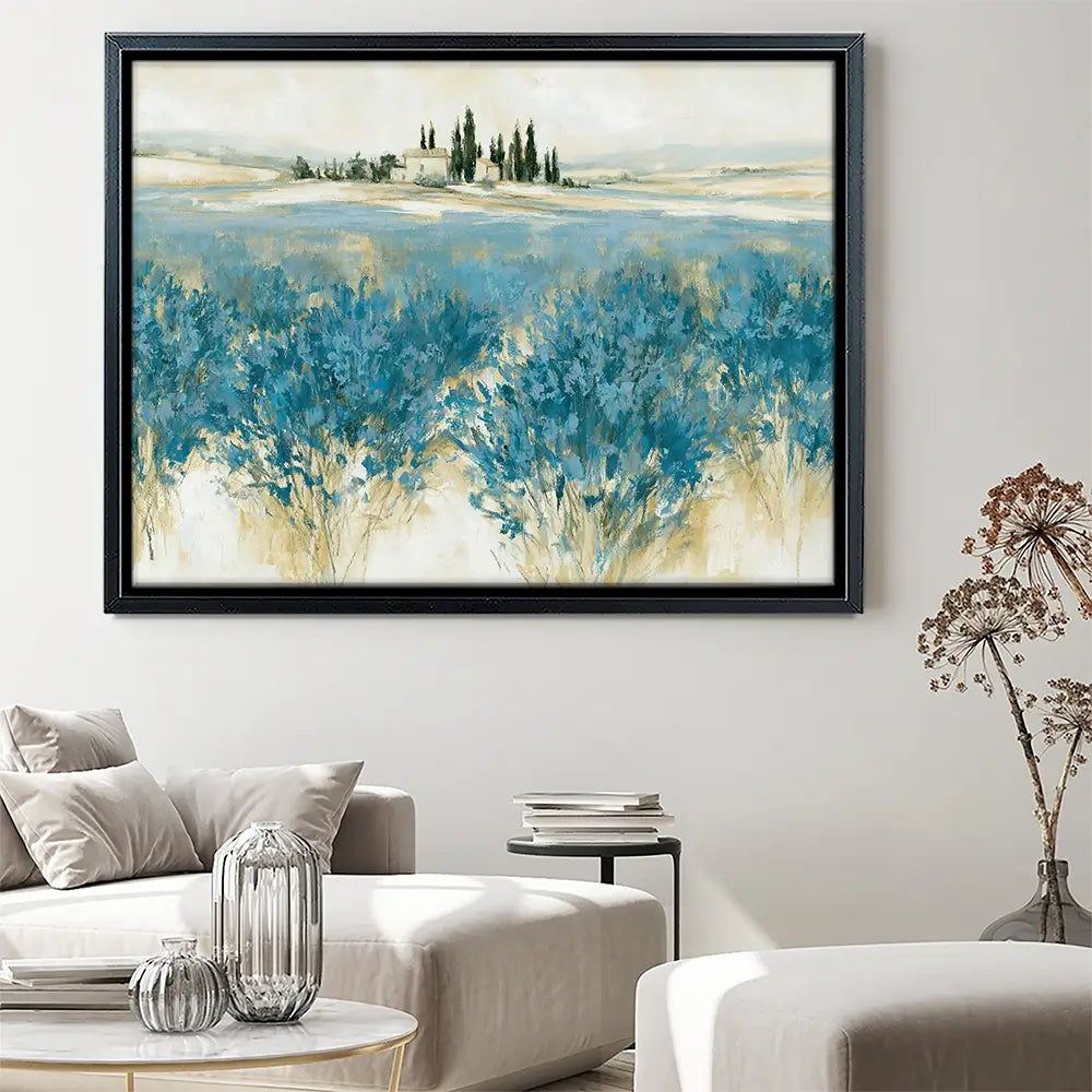 Tuscan Lavender Field Horizon Canvas Print Tuscan Lavender Field Horizon Canvas Print wall art product Chromatic Storm Studio