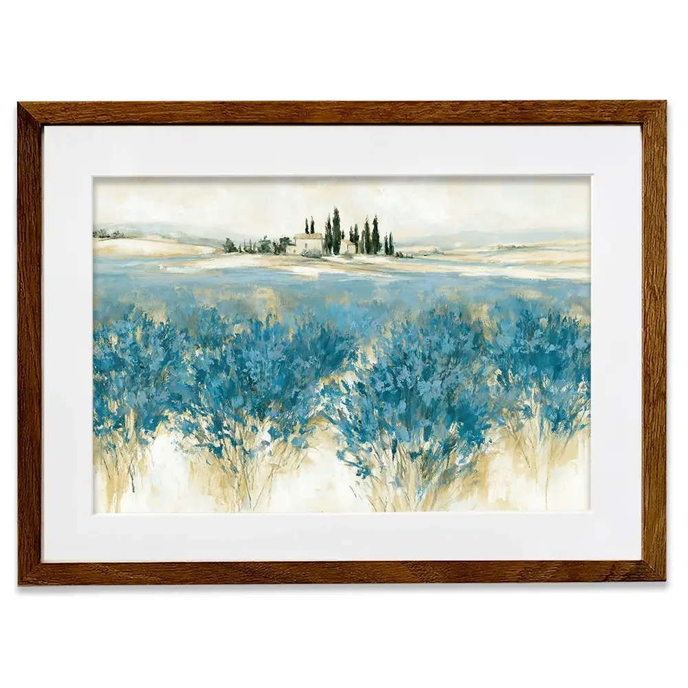 Tuscan Lavender Field Horizon Framed Art Print Tuscan Lavender Field Horizon Framed Art Print wall art product Chromatic Storm Studio