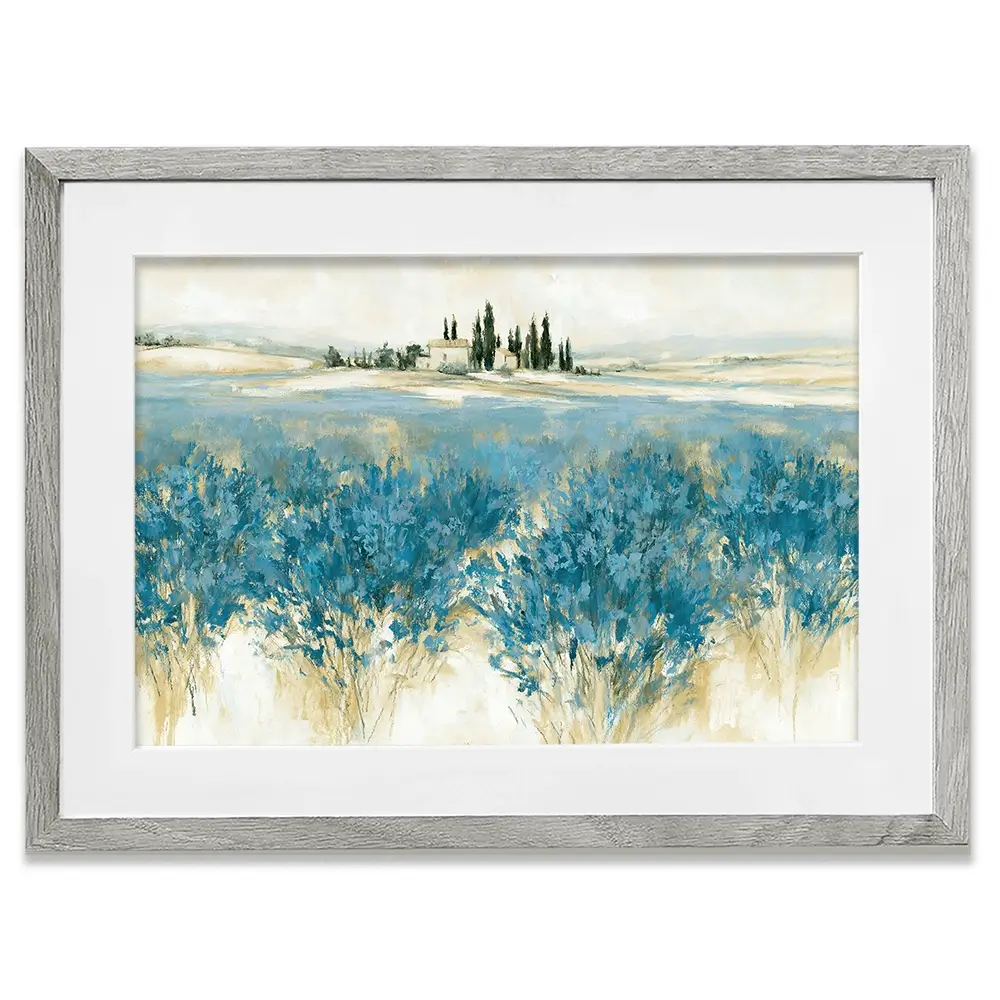 Tuscan Lavender Field Horizon Framed Art Print Tuscan Lavender Field Horizon Framed Art Print wall art product Chromatic Storm Studio
