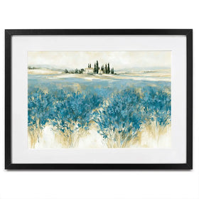 Tuscan Lavender Field Horizon Framed Art Print Tuscan Lavender Field Horizon Framed Art Print wall art product Chromatic Storm Studio