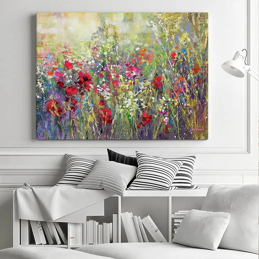 Tuscan Wildflower Field Canvas Print Tuscan Wildflower Field Canvas Print wall art product Leon Devenice