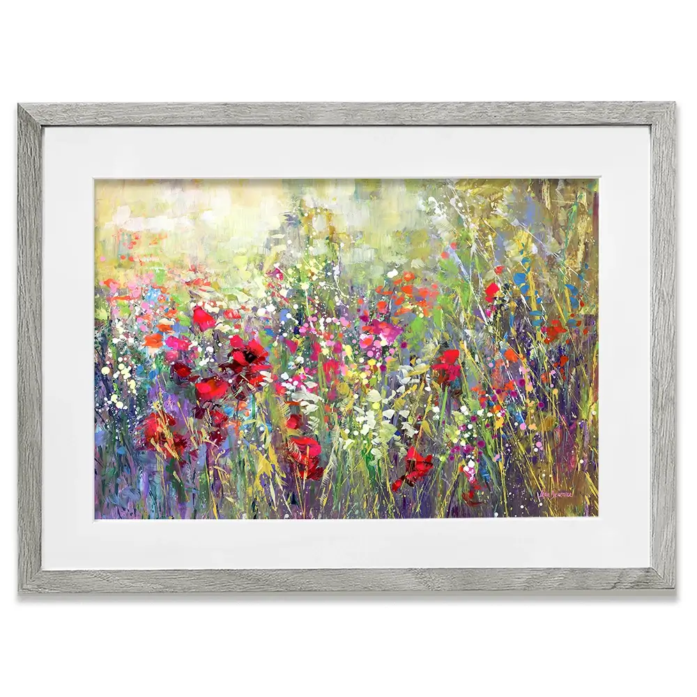 Tuscan Wildflower Field Framed Art Print Tuscan Wildflower Field Framed Art Print wall art product Leon Devenice