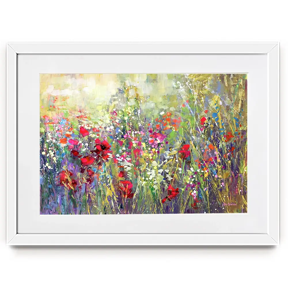 Tuscan Wildflower Field Framed Art Print Tuscan Wildflower Field Framed Art Print wall art product Leon Devenice