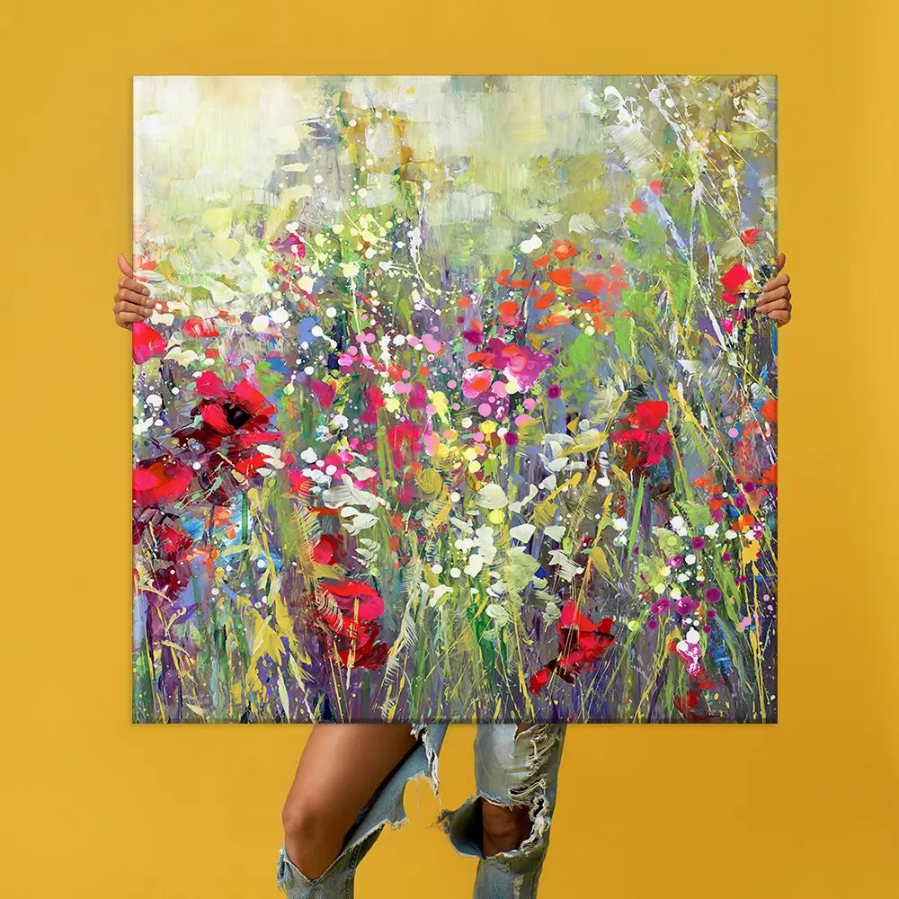 Tuscan Wildflower Field Oversized Canvas Print Tuscan Wildflower Field Oversized Canvas Print wall art product Art Print Shop