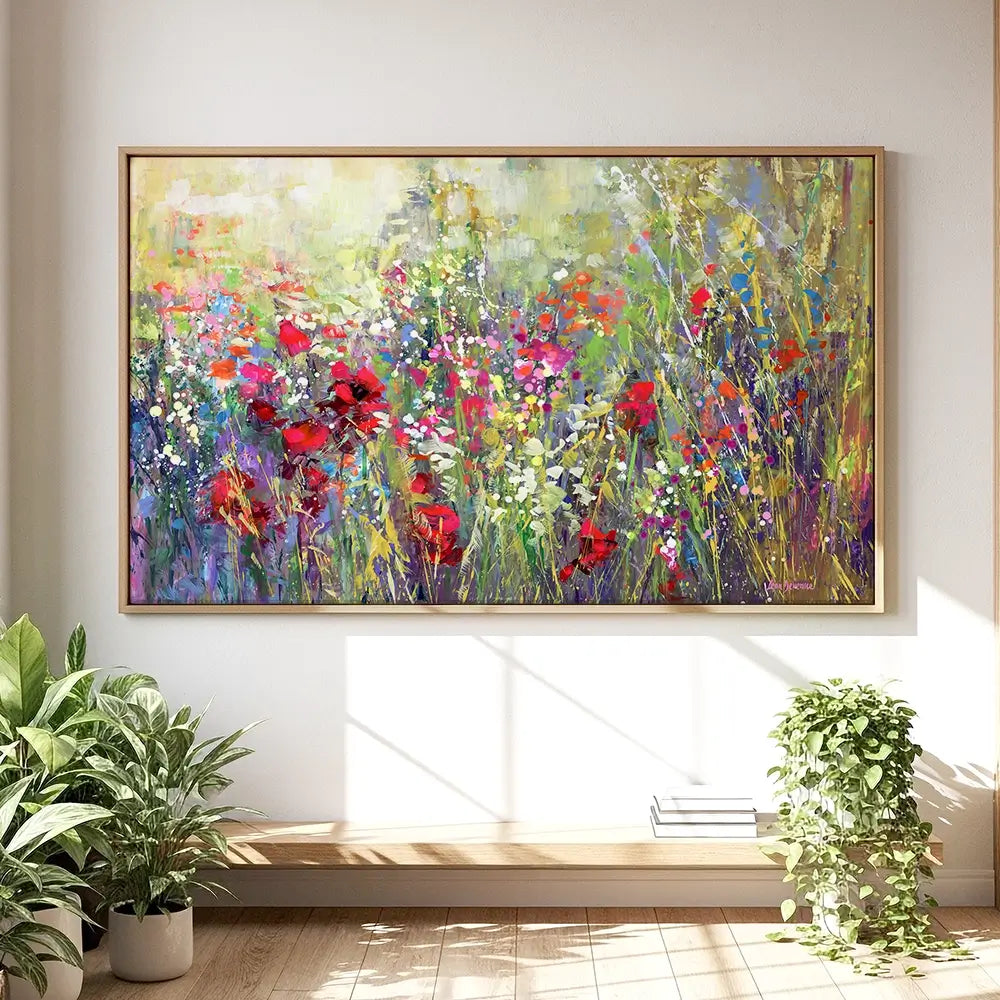 Tuscan Wildflower Field Oversized Canvas Print Tuscan Wildflower Field Oversized Canvas Print wall art product Art Print Shop