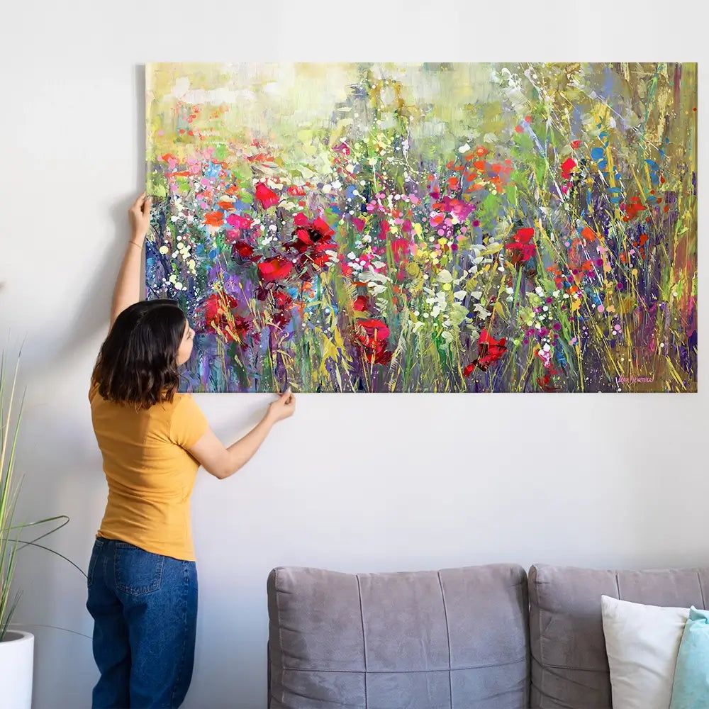 Tuscan Wildflower Field Oversized Canvas Print Tuscan Wildflower Field Oversized Canvas Print wall art product Art Print Shop