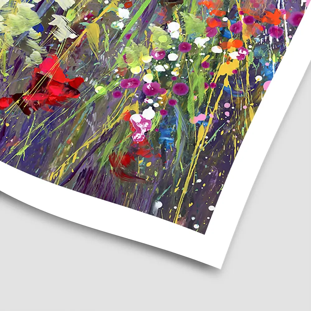 Tuscan Wildflower Field Square Art Print Tuscan Wildflower Field Square Art Print wall art product Leon Devenice