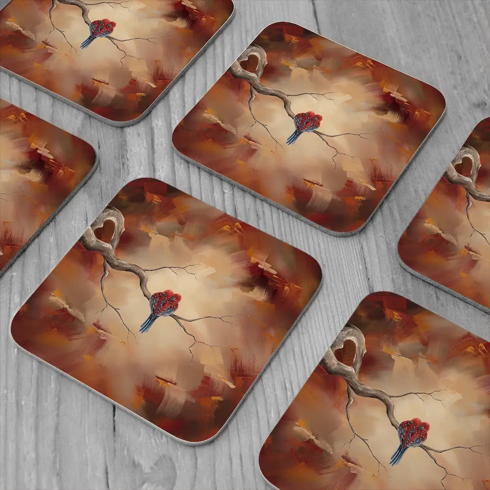 Twin Flame Coaster Set Twin Flame Coaster Set wall art product Isabella Karolewicz