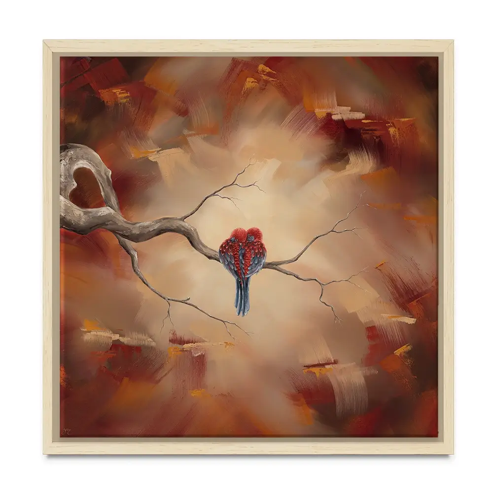 Twin Flame Square Canvas Print Twin Flame Square Canvas Print wall art product Isabella Karolewicz