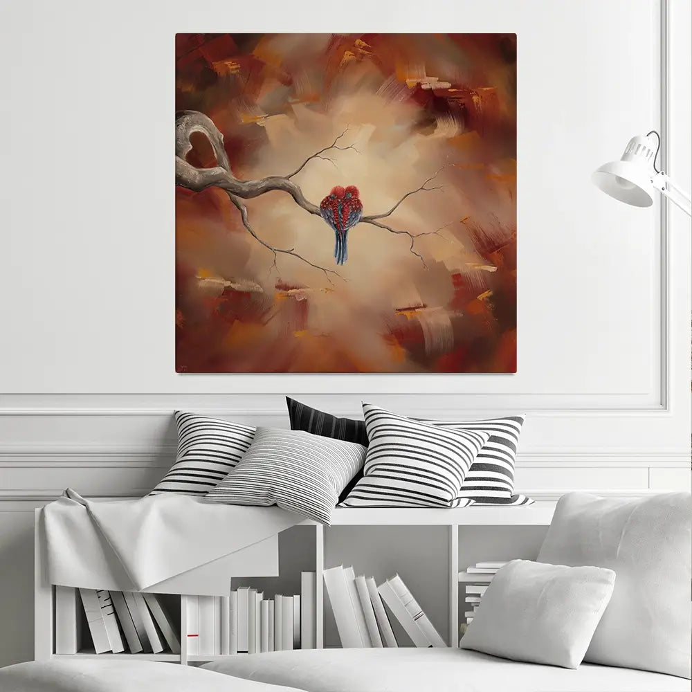 Twin Flame Square Canvas Print Twin Flame Square Canvas Print wall art product Isabella Karolewicz