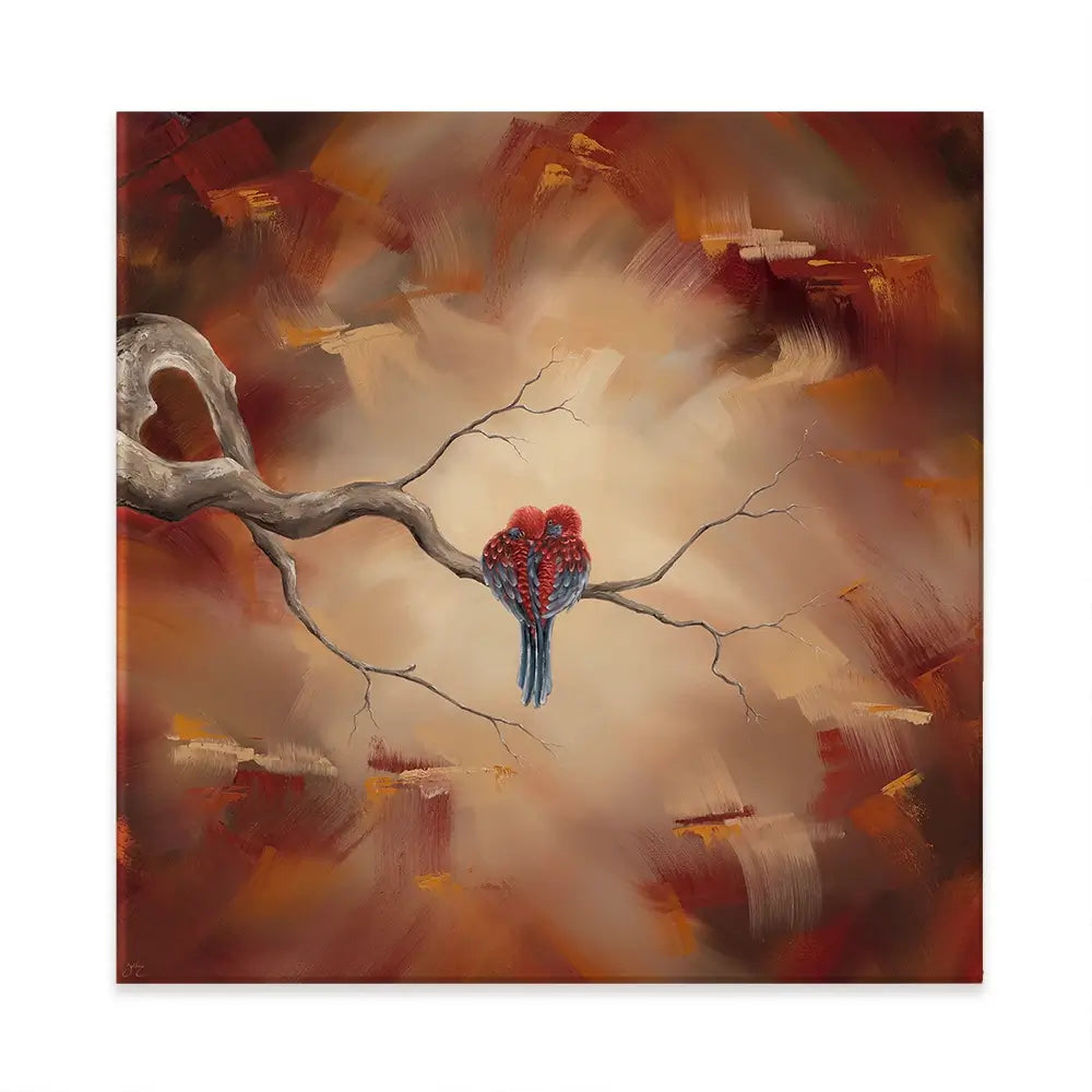 Twin Flame Square Canvas Print Twin Flame Square Canvas Print wall art product Isabella Karolewicz