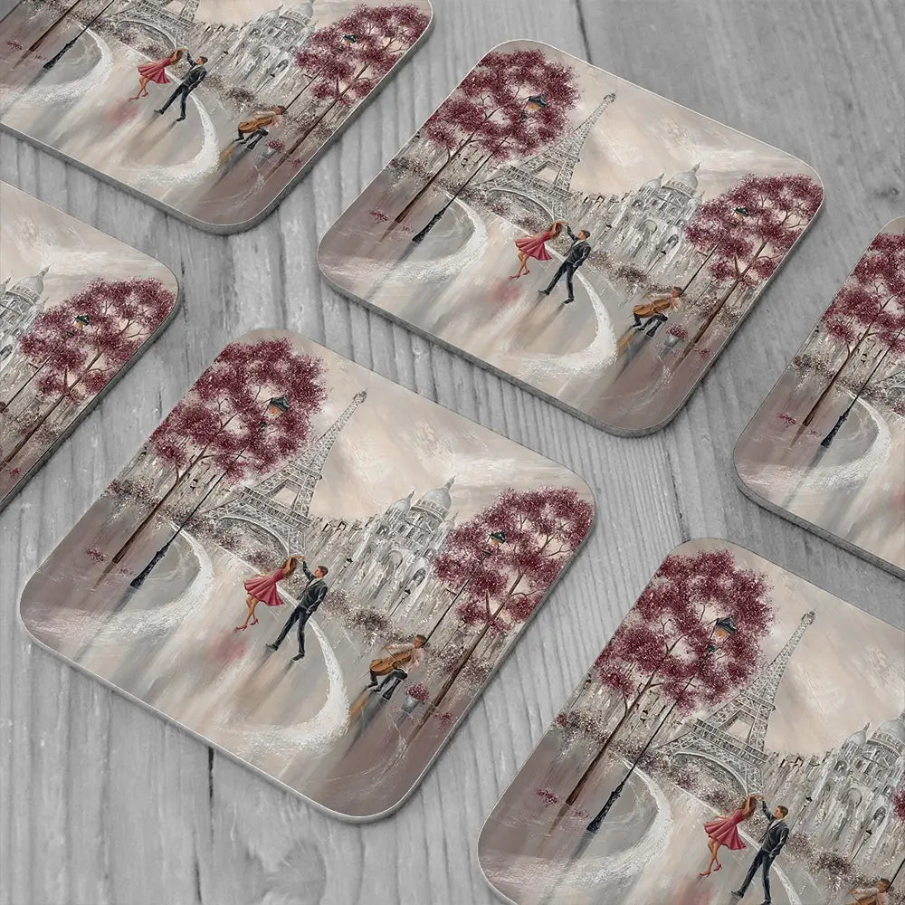 Twirl Paris Dance Coaster Set Twirl Paris Dance Coaster Set wall art product Isabella Karolewicz