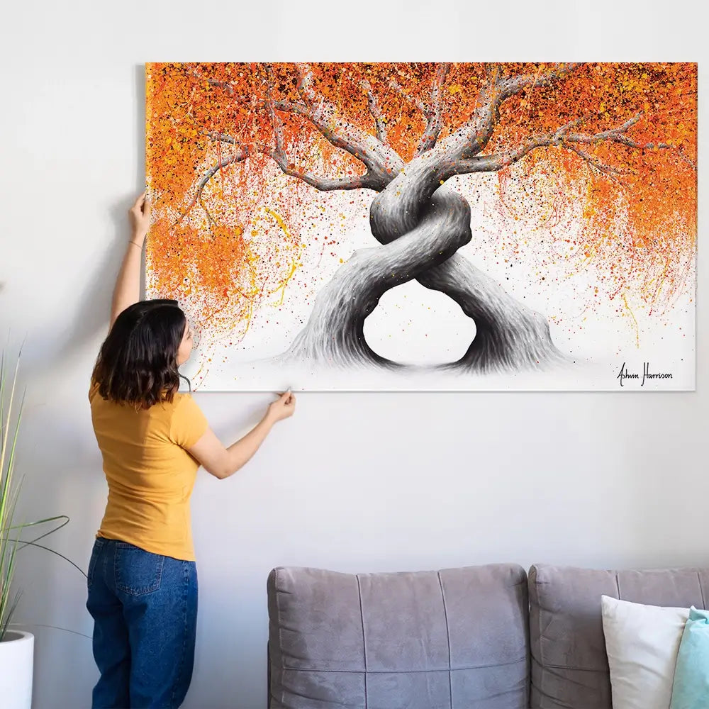 Twisting Love Trees Oversized Canvas Print Twisting Love Trees Oversized Canvas Print wall art product Art Print Shop