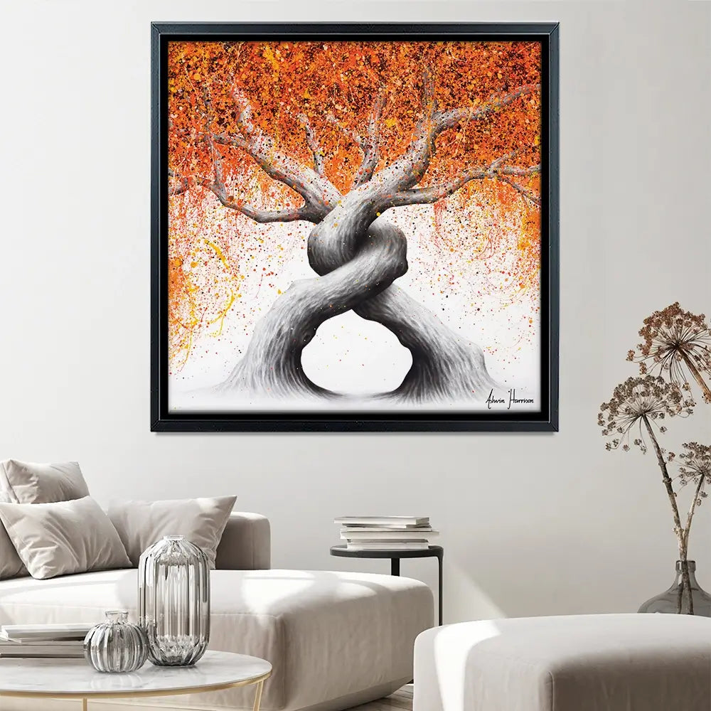 Twisting Love Trees Square Canvas Print Twisting Love Trees Square Canvas Print wall art product Ashvin Harrison