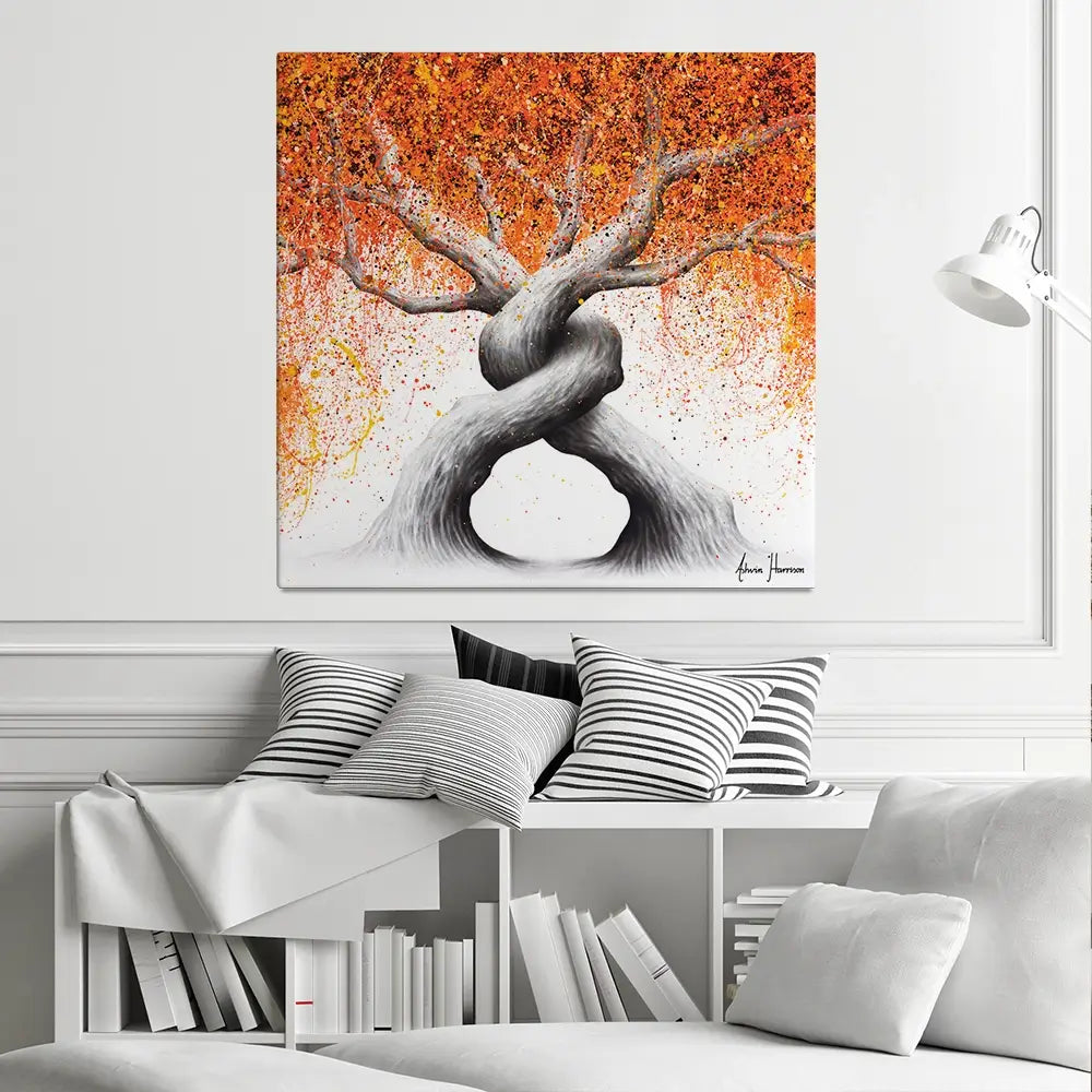 Twisting Love Trees Square Canvas Print Twisting Love Trees Square Canvas Print wall art product Ashvin Harrison