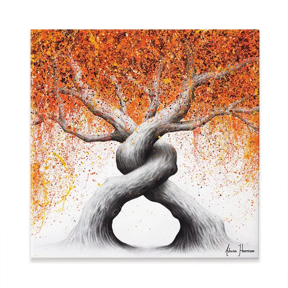 Twisting Love Trees Square Canvas Print Twisting Love Trees Square Canvas Print wall art product Ashvin Harrison