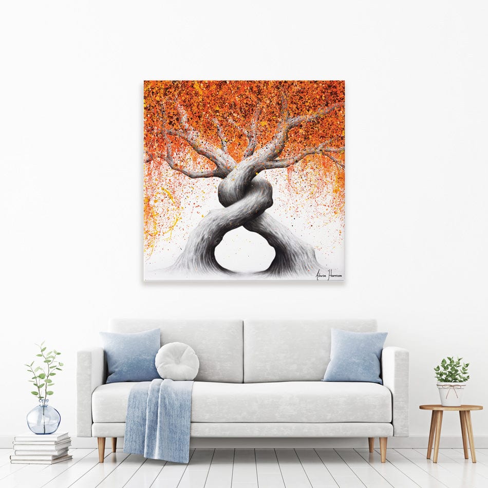 Twisting Love Trees Square Canvas Print wall art product Ashvin Harrison