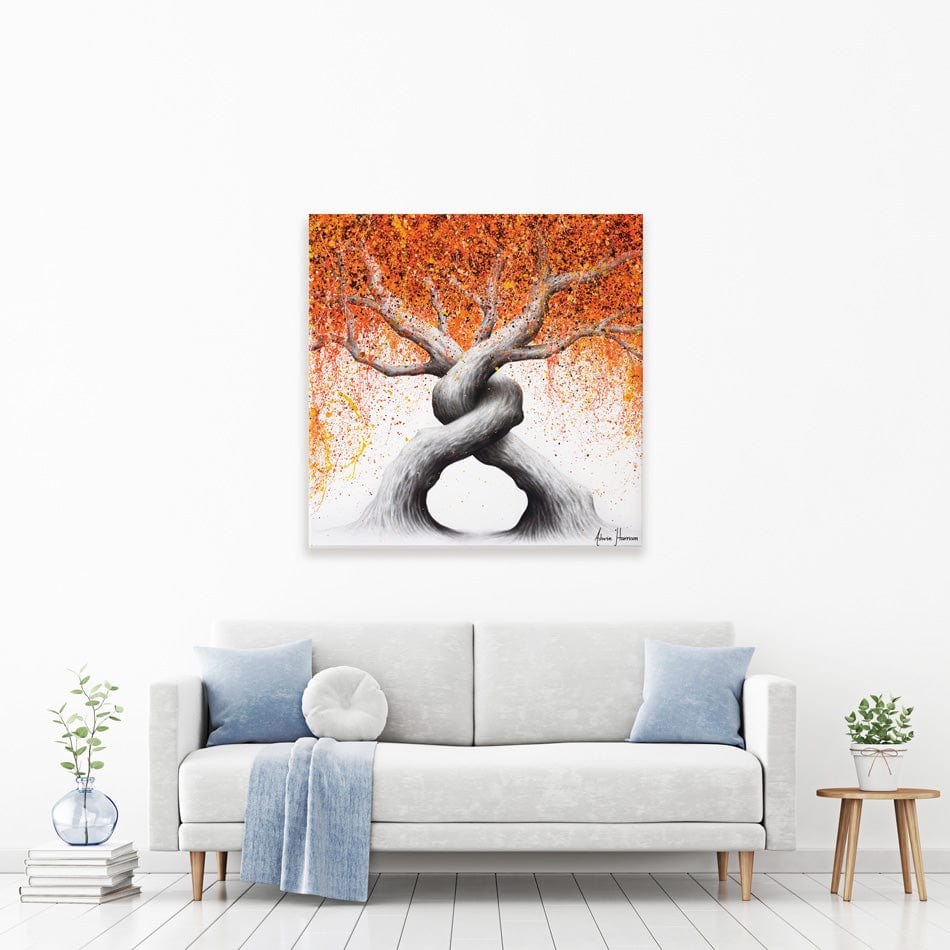Twisting Love Trees Square Canvas Print wall art product Ashvin Harrison