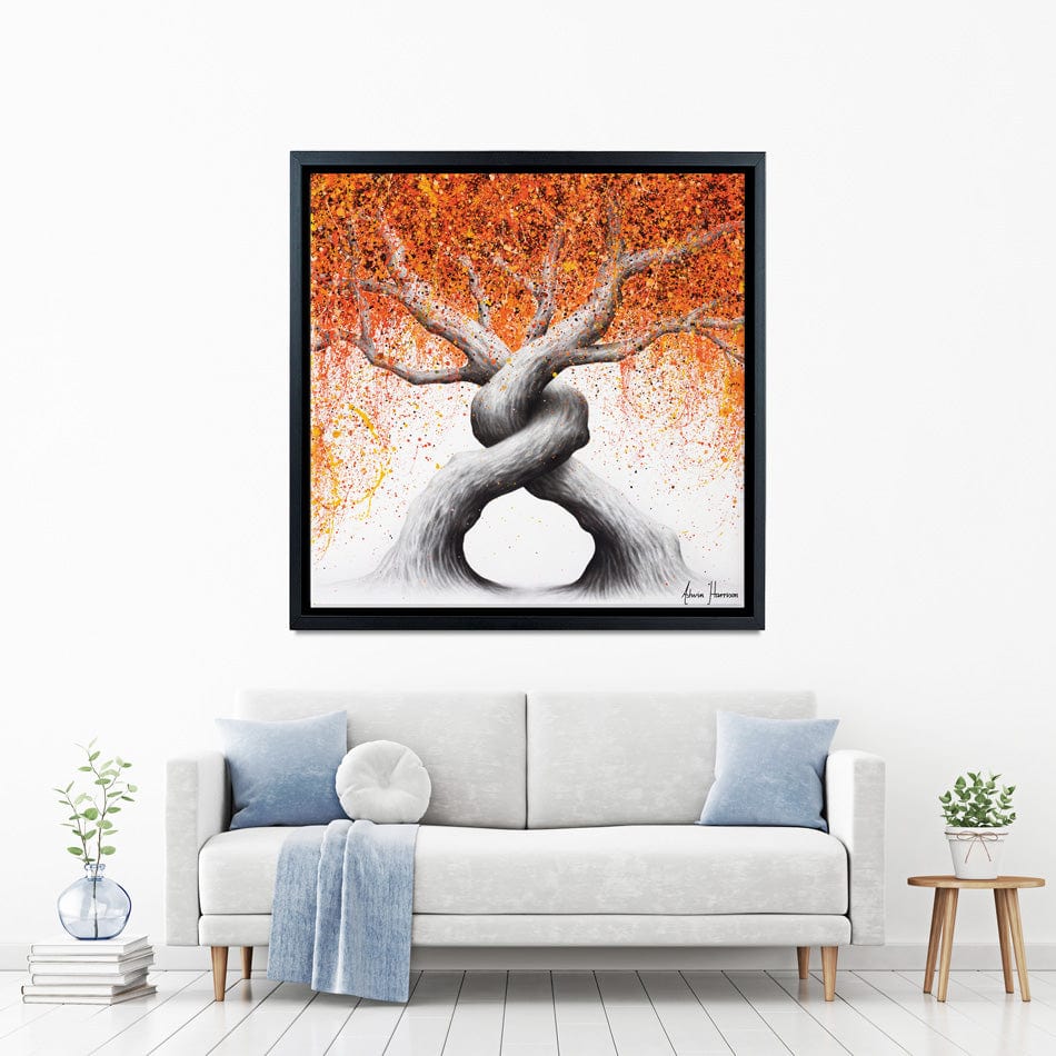 Twisting Love Trees Square Canvas Print wall art product Ashvin Harrison