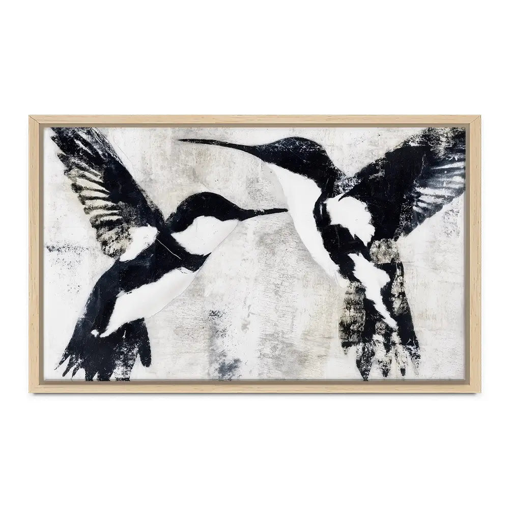 Two Birds In Flight Canvas Print Two Birds In Flight Canvas Print wall art product Chromatic Storm Studio