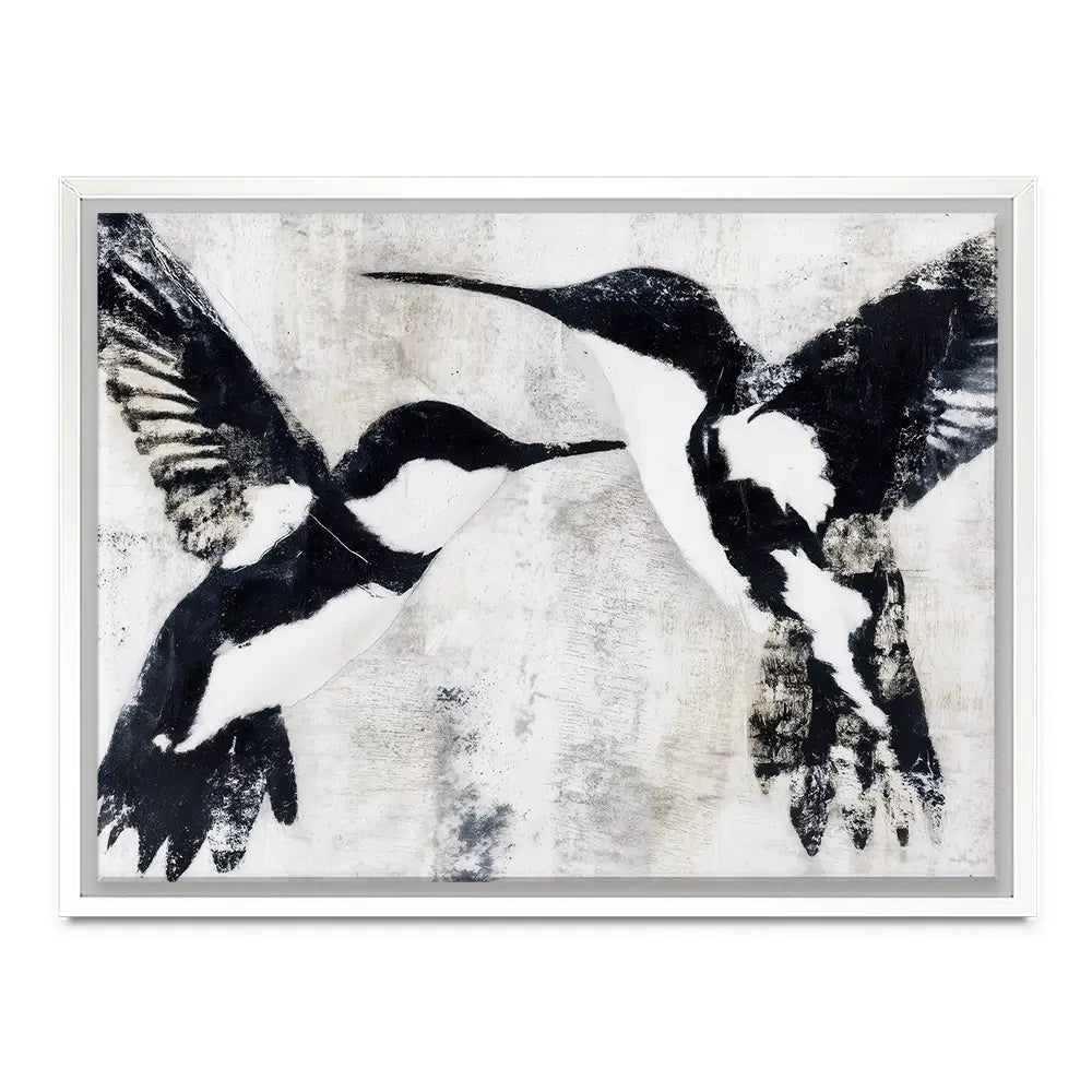 Two Birds In Flight Canvas Print Two Birds In Flight Canvas Print wall art product Chromatic Storm Studio