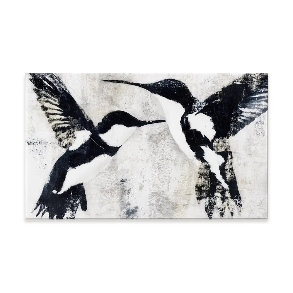 Two Birds In Flight Canvas Print Two Birds In Flight Canvas Print wall art product Chromatic Storm Studio