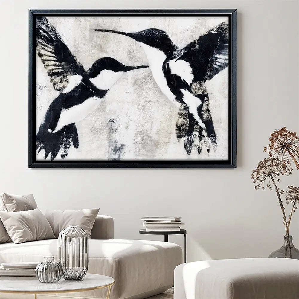Two Birds In Flight Canvas Print Two Birds In Flight Canvas Print wall art product Chromatic Storm Studio