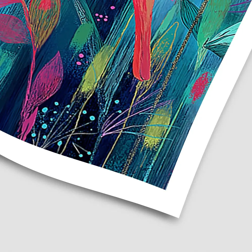 Two Birds In The Garden Art Print Two Birds In The Garden Art Print wall art product Chromatic Storm Studio