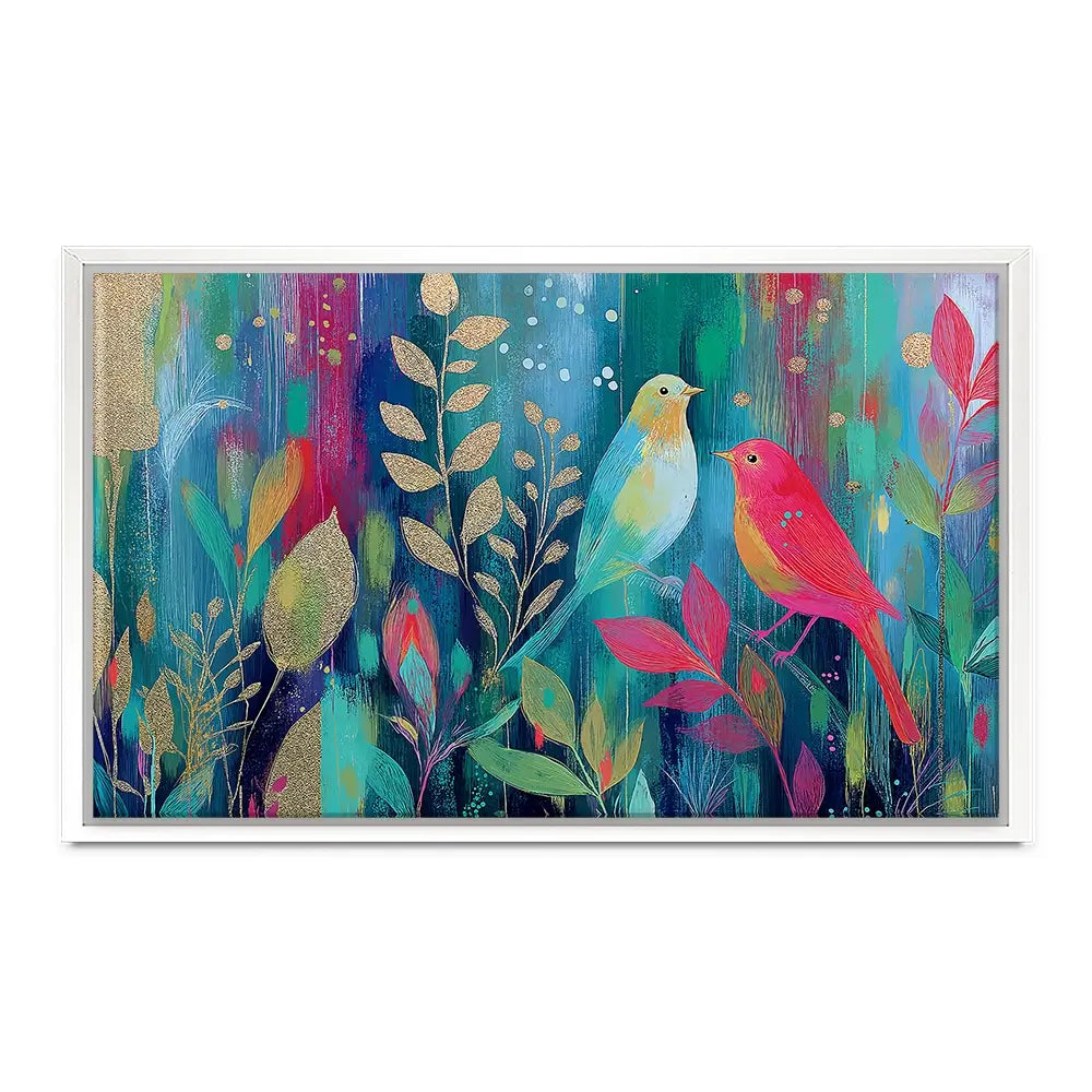 Two Birds In The Garden Canvas Print Two Birds In The Garden Canvas Print wall art product Chromatic Storm Studio